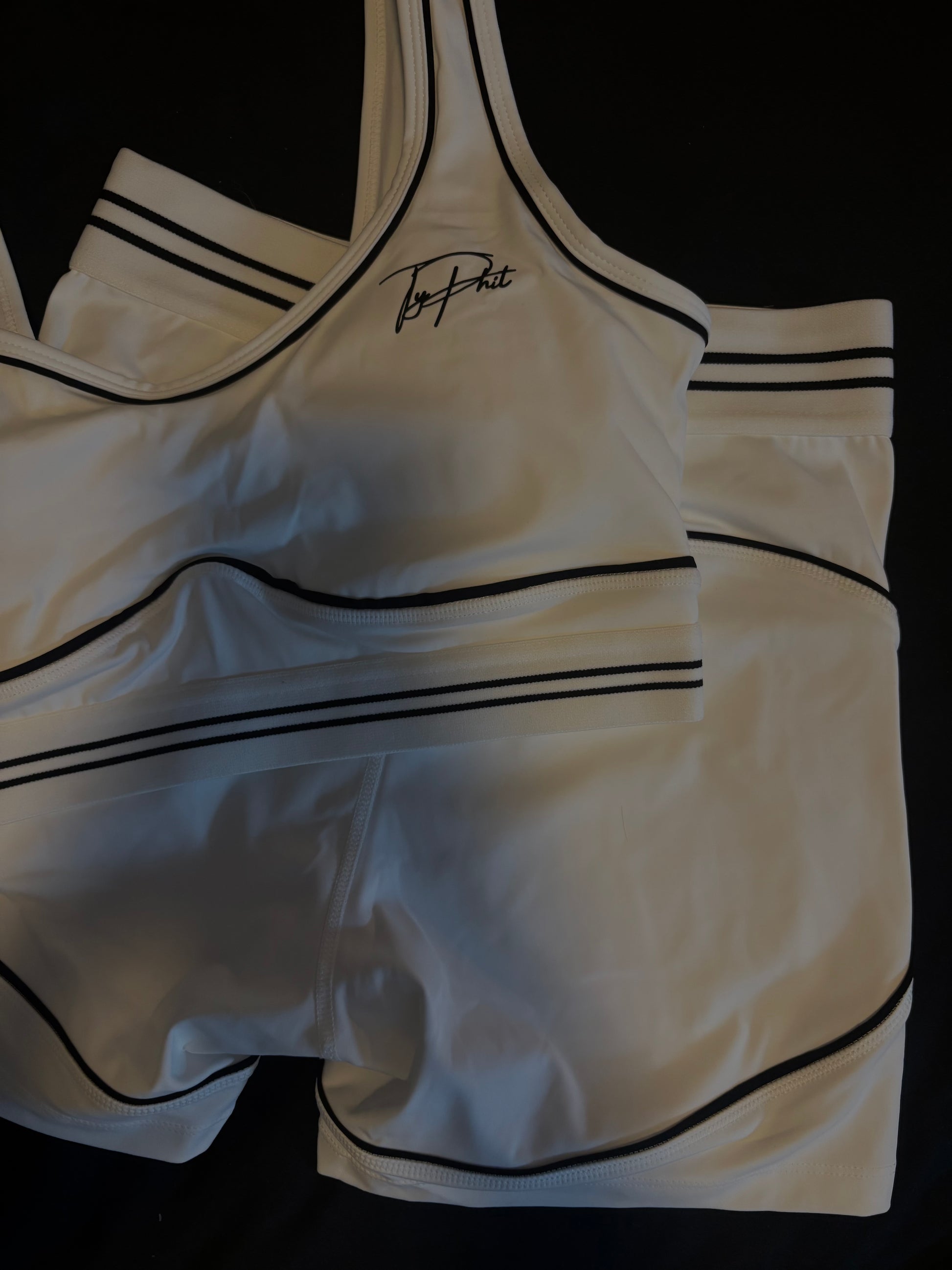 White Heart Throb Shorts Set