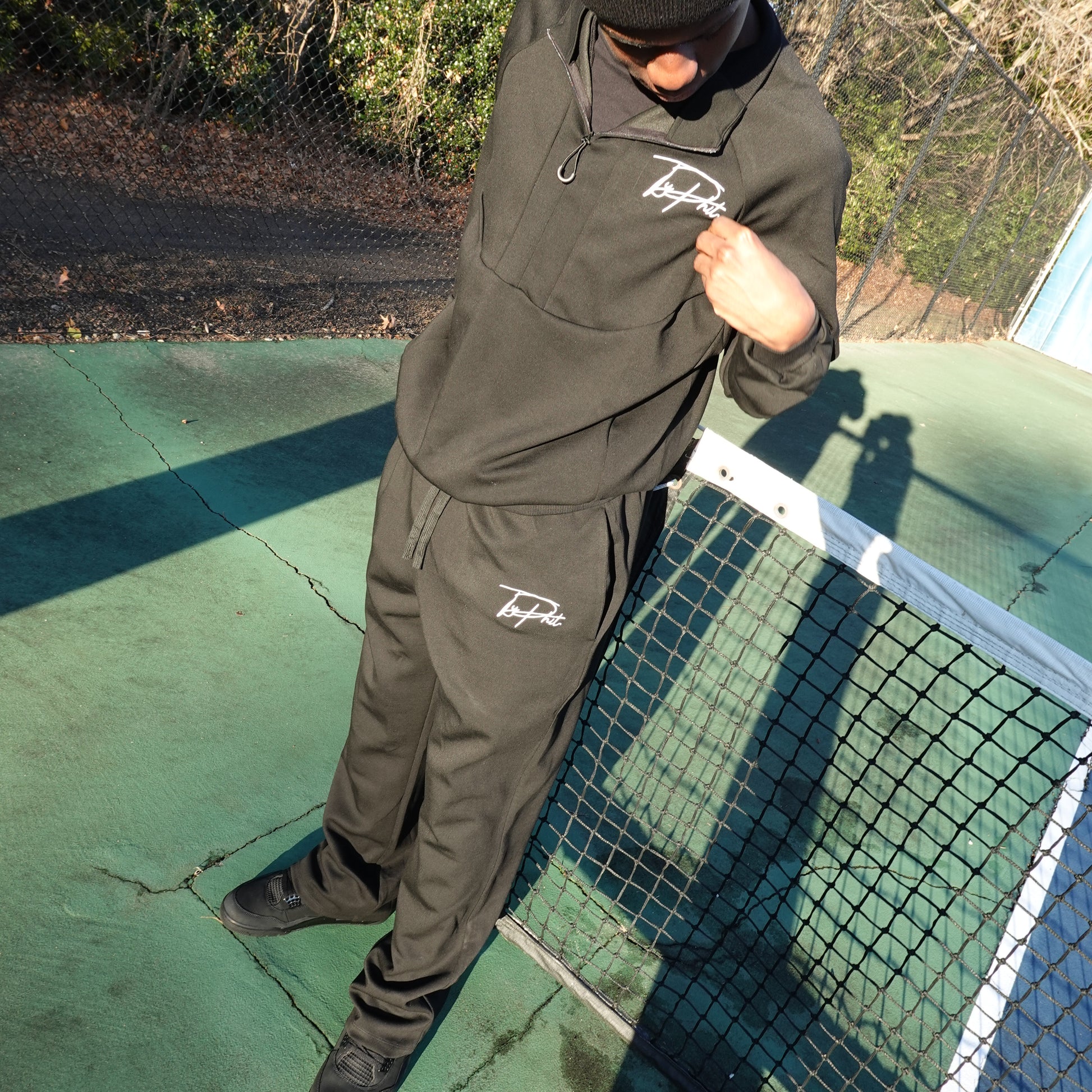 Men’s Black Quarter Zip Set
