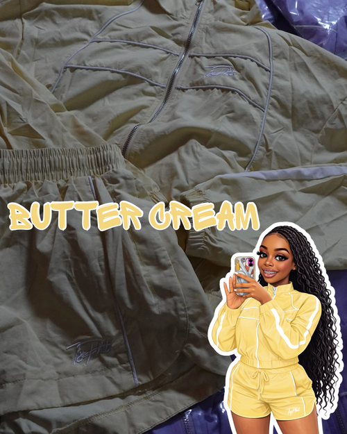 Butter Cream Windbreaker Set