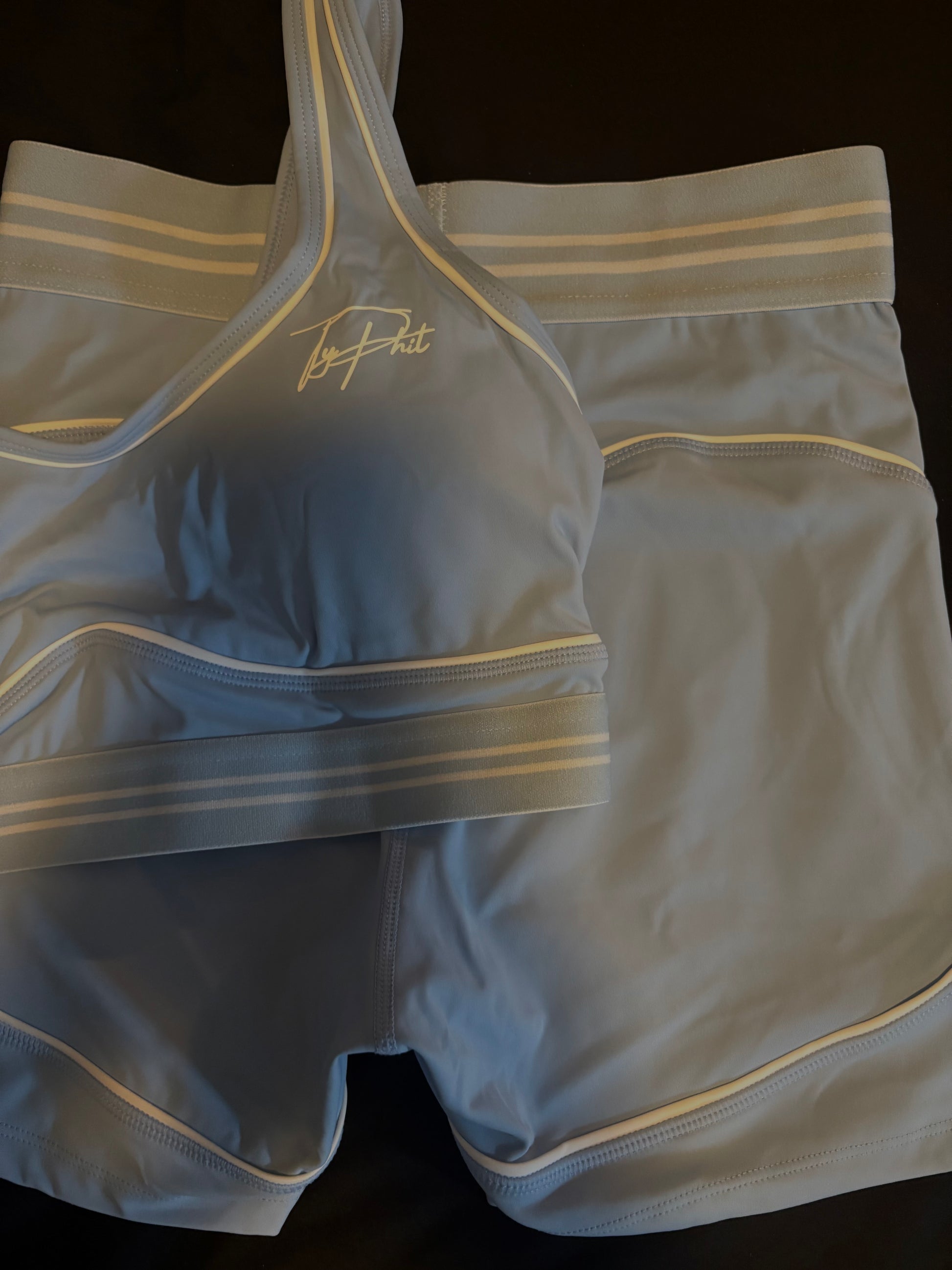 Sky Blue Heart Throb Shorts Set